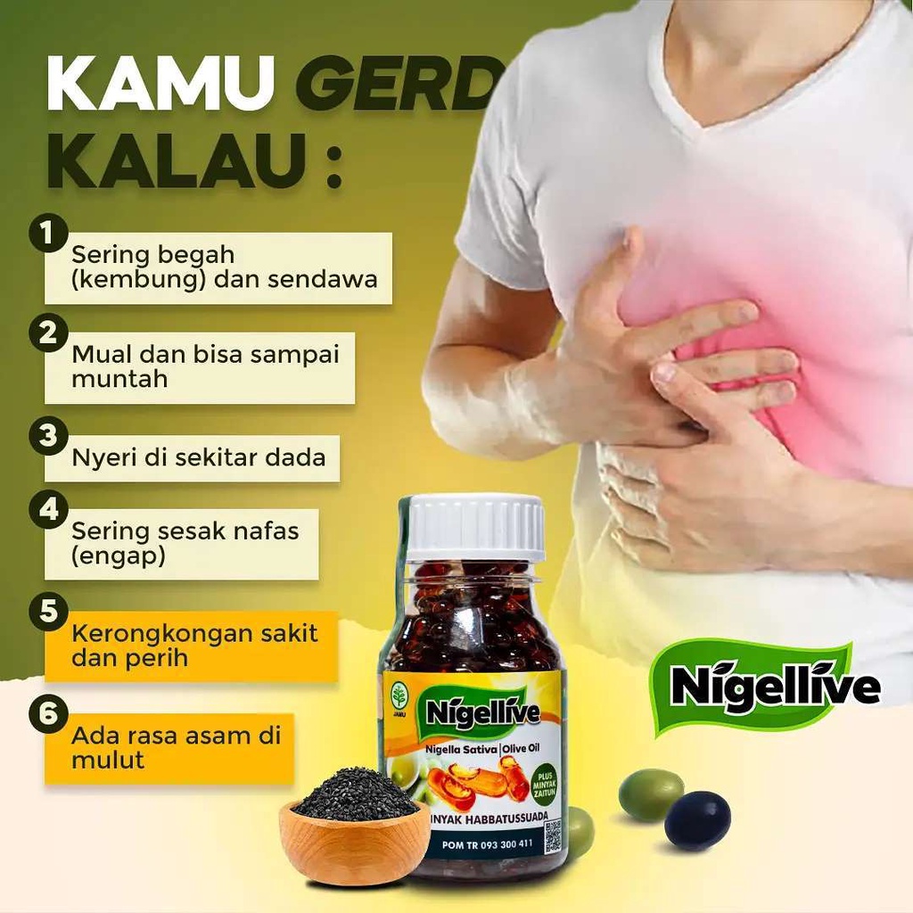 Habbatussauda NIGELLIVE  plus Minyak Zaitun Kapsul Oil