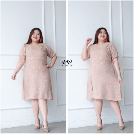 Sandra Dres Jumbo Dress Jumbo Wanita | Dress Big Size| Dress Korea Korea Style | Plus Size Clothing 