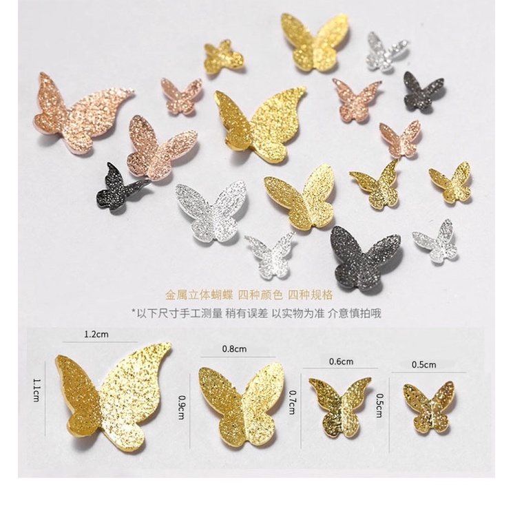 Hiasan 3D Nail Art Kuku Butterfly / Nail Art Butterfly 3D / Aksesoris