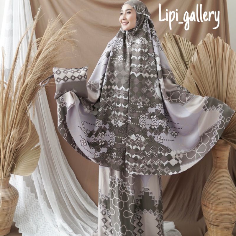 Mukena Dewasa Luxury Laser Cut Satin Velvet