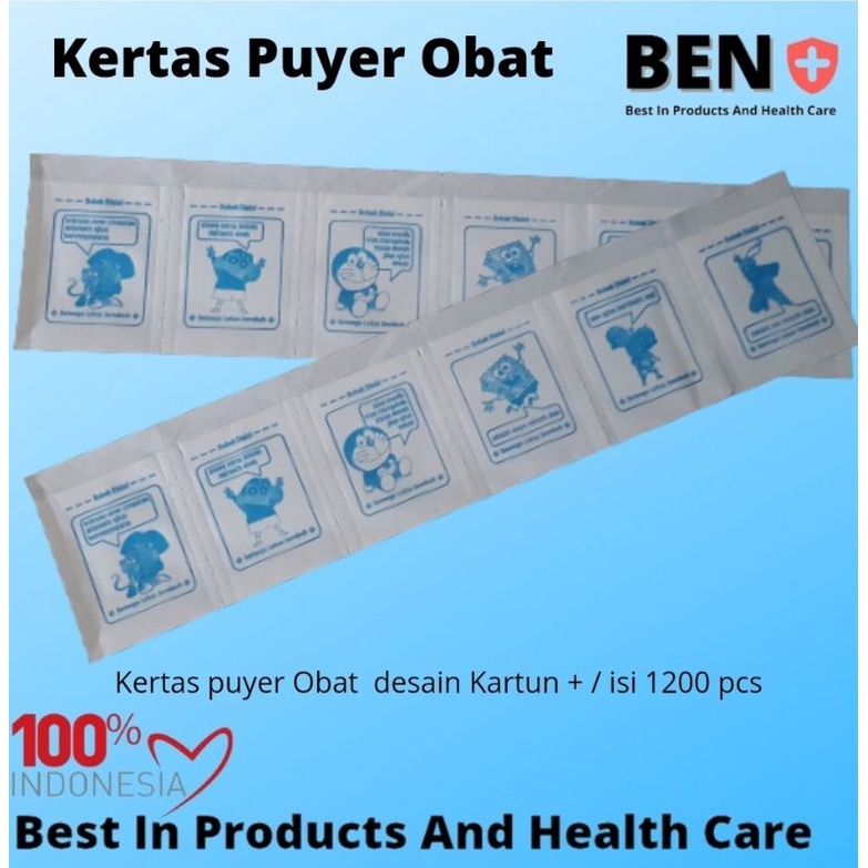 Kertas Puyer Berlogo Kartun Biru