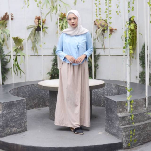 Hanbok casual blue maxidress by dressofia