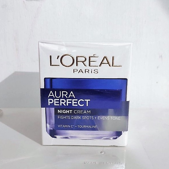 Loreal Paris Aura Perfect Melanin Vanish Night Cream Skin Care - 50 ml krim malam pelembab wajah ski