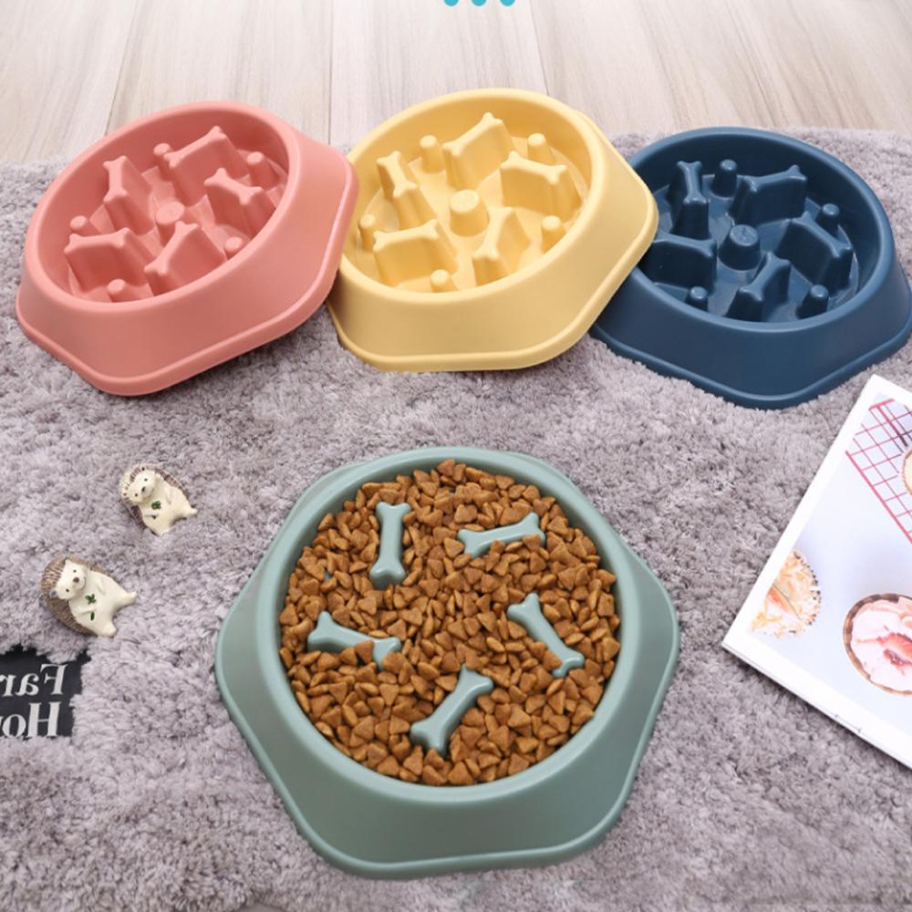 Top Pet Slow Feeder Sehat Mencegah Rakus Obesitas Interaktif Anti Choke Piring Puppy