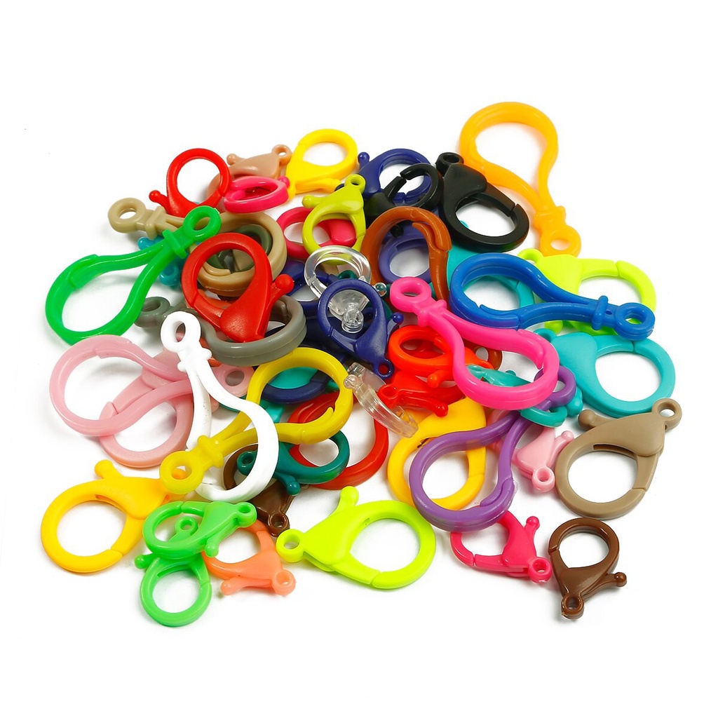 10Pcs 17mm/24mm Mix Color Plastic Lobster Clasp Hook Connectors for Necklace&amp;Bracelet Chain DIY Jewelry Findings Supplies