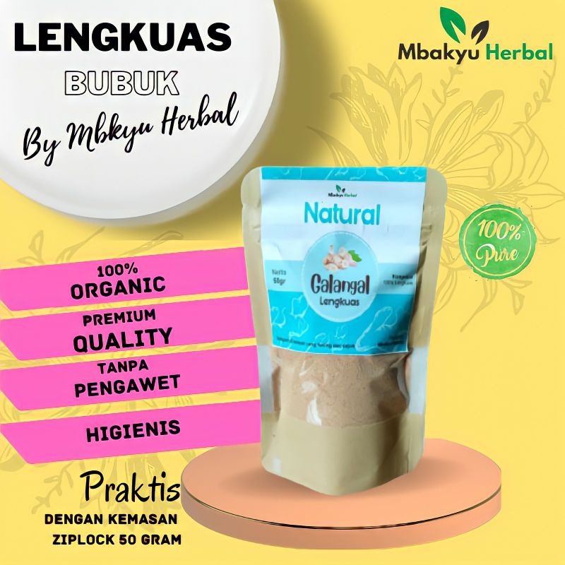 

Laos bubuk Lengkuas murni 50 gram, bubuk SUPER halus Jamu rimpang