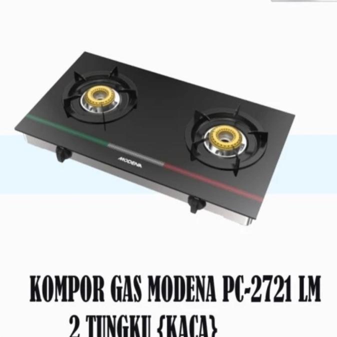 KOMPOR GAS MODENA PC 2721 LM (KACA) 2 TUNGKU