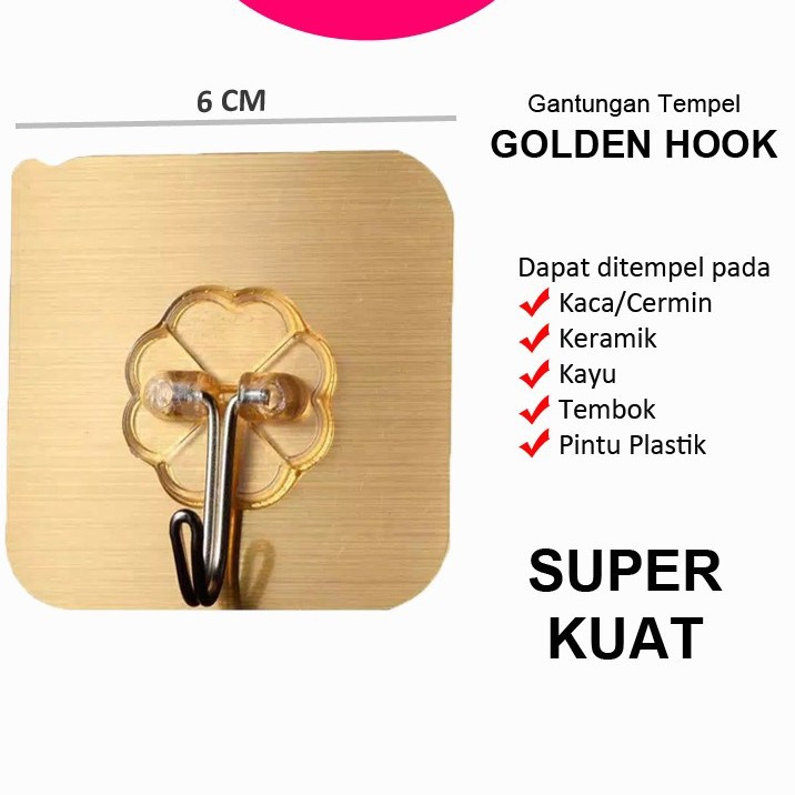 Terbaru!! Golden Tempel Gantungan Tempel Kait Ajaib Super Kuat