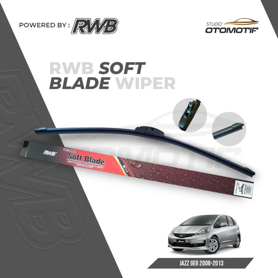 RWB S52 - WIPER JAZZ GE8 2008-2013 SOFT FRAMELESS / WIPER WINDSHIELD