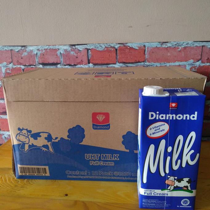 

BAYAR DITEMPAT Susu UHT Full Cream Diamond Plain 1 Karton (12 liter)