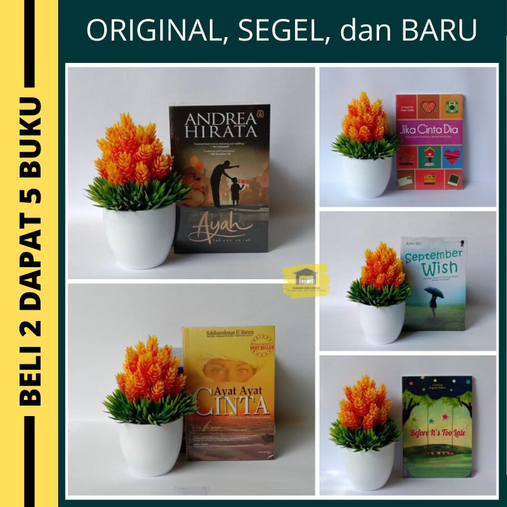 PAKET Novel Best Seller Ayah - Andrea Hirata & Ayat-ayat Cinta - Habiburrahman