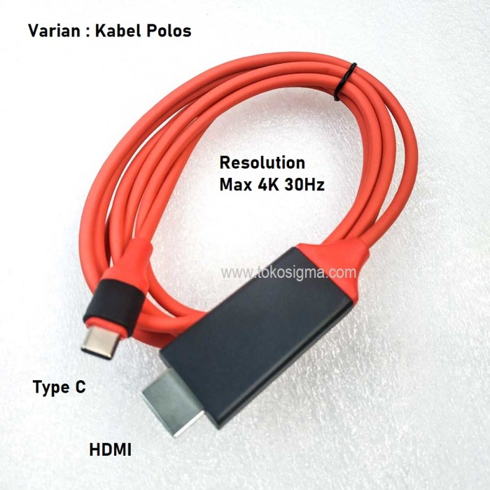 Kabel Hdtv Mirroring Usb Type C To Hdmi 4K 2.0M For Galaxy S8