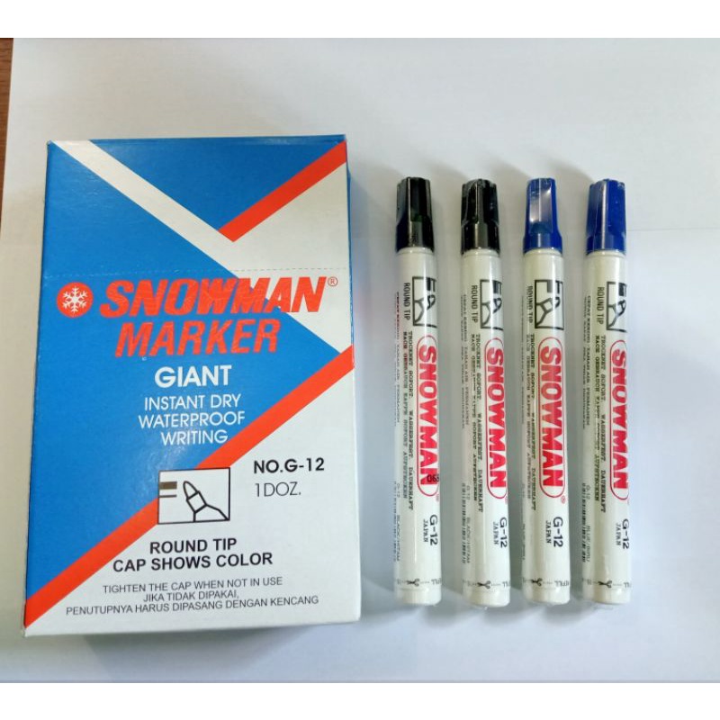 

spidol snowman permanen G 12/snowman marker G12 pcs