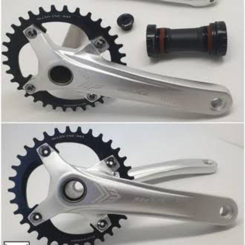 Crank MTB MXL HT2 single silver