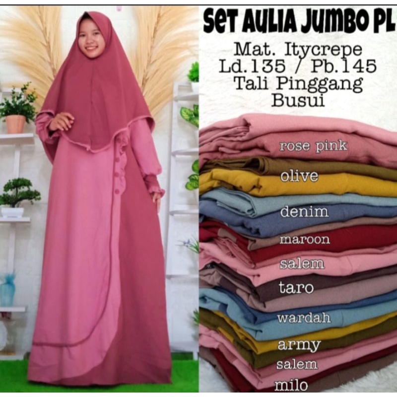 Set Aulia Jumbo PL / Set Hijab Jombo / Set Hijab itycrepe