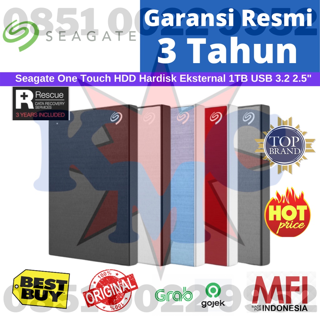 Seagate One Touch HDD Harddisk Eksternal 1TB Hard Disk Resmi