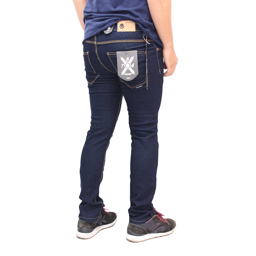 AIRBLACK DENIM TERLARIS / 784 VICTORY celana jeans BIRU panjang skinny semi slimfit cowo / cowok