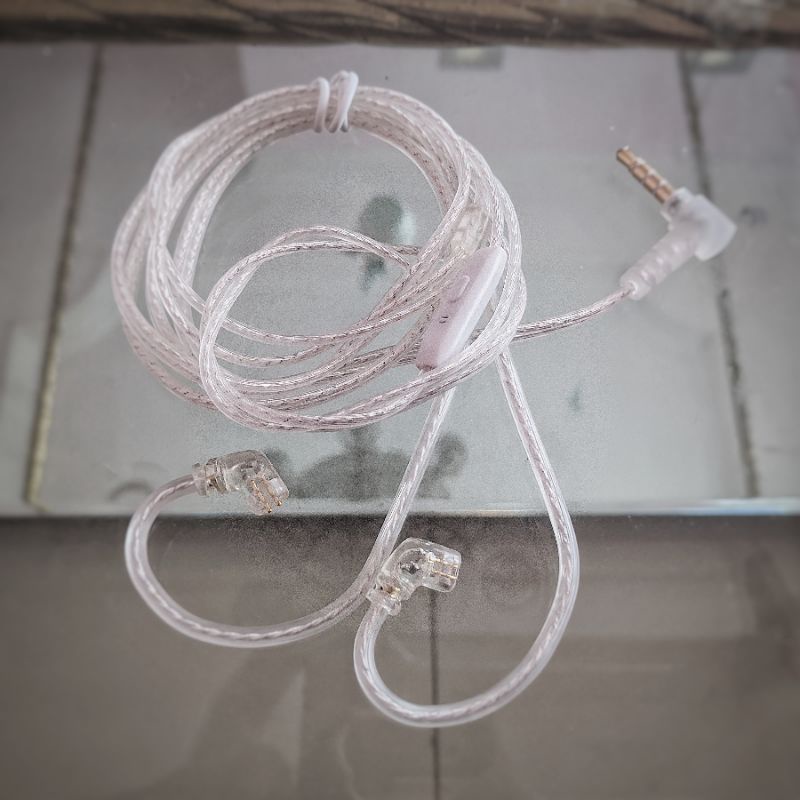 Kabel pengganti MIC KZ OFC bawaan iem earphones pin C kz edx pro kz zsn pro x cca ca4 kz dq6 trn mt1-Jcally silver pin C