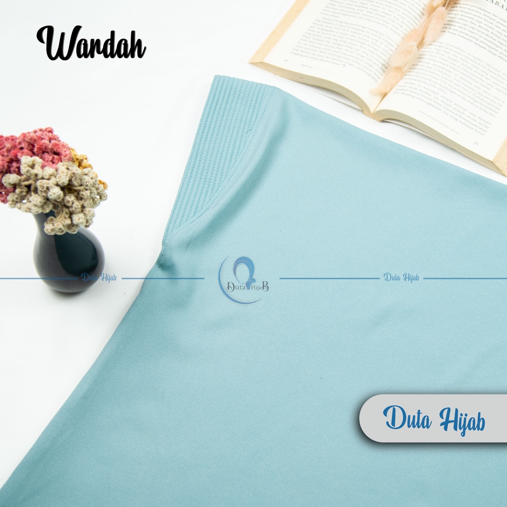 Jilbab instan / Hijab bergo maryam SIMPLE PAD JUMBO L murah (TANPA TALI)-Biru Wardah