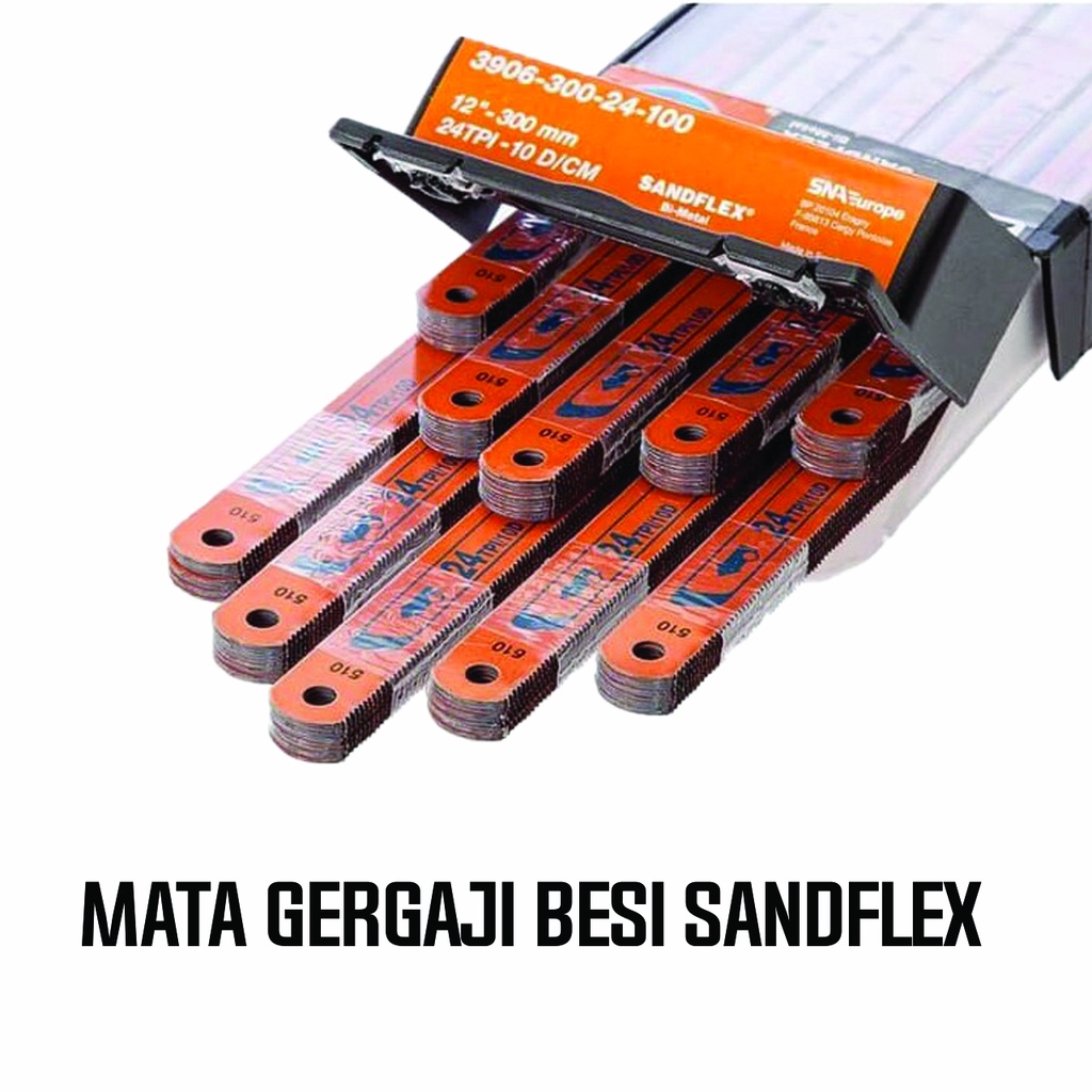 MATA GERGAJI BESI BAHCO SANDFLEX 12&quot; (300MM) ORIGINAL 100% / MATA GERGAJI POTONG BESI SANFLEK SANFLEX 18TPI 24TPI