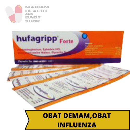 Hufagrip Forte Box isi 100 Tablet - Obat Batuk Pilek Panas Demam Sakit Kepala Flu Hufagripp Forte