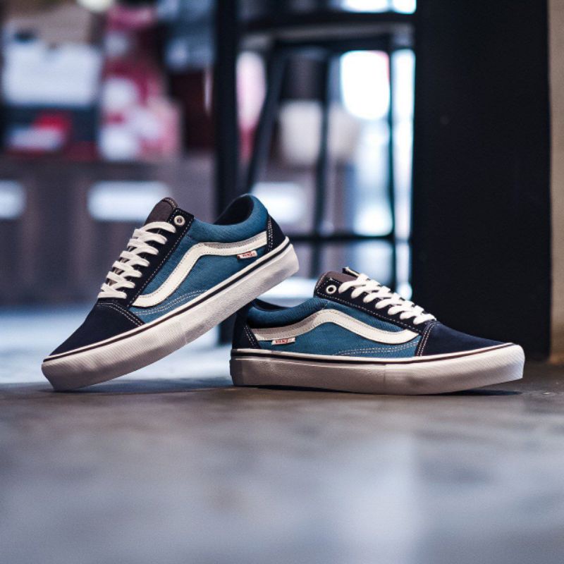 Jual Vans Old Skool Pro Navy/White Original 100 Guarantee BNIBWT