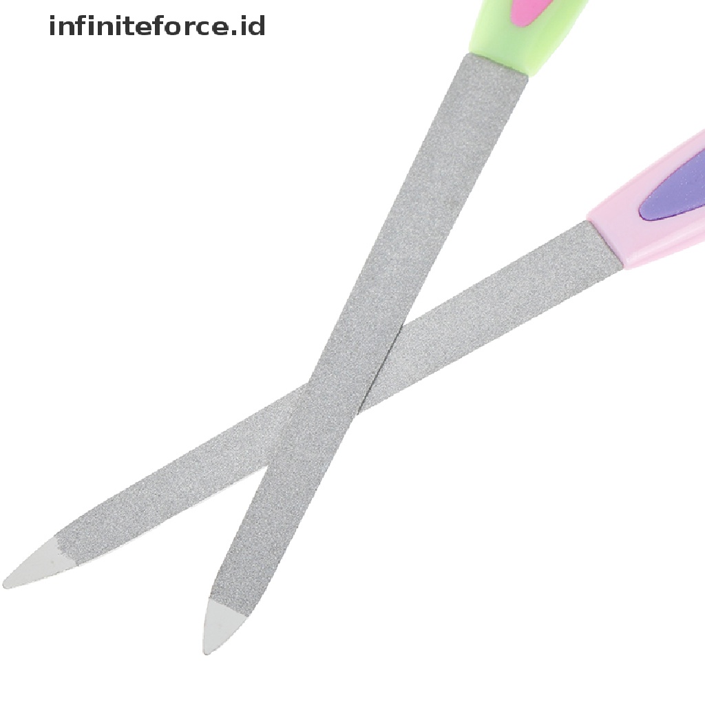 Infiniteforce.id Kikir Kuku Dua Sisi Bahan Metal Untuk Manicure / Pedicure