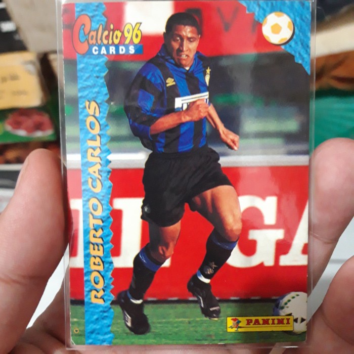kartu bola panini 96 roberto carlos rookie