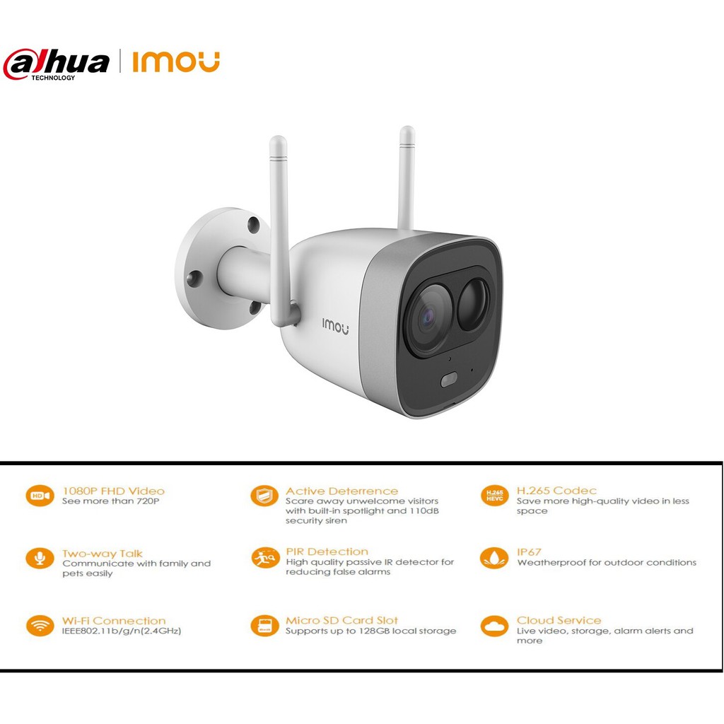 WIFI CAMERA OUTDOOR IMOU NEW BULLET 2MP