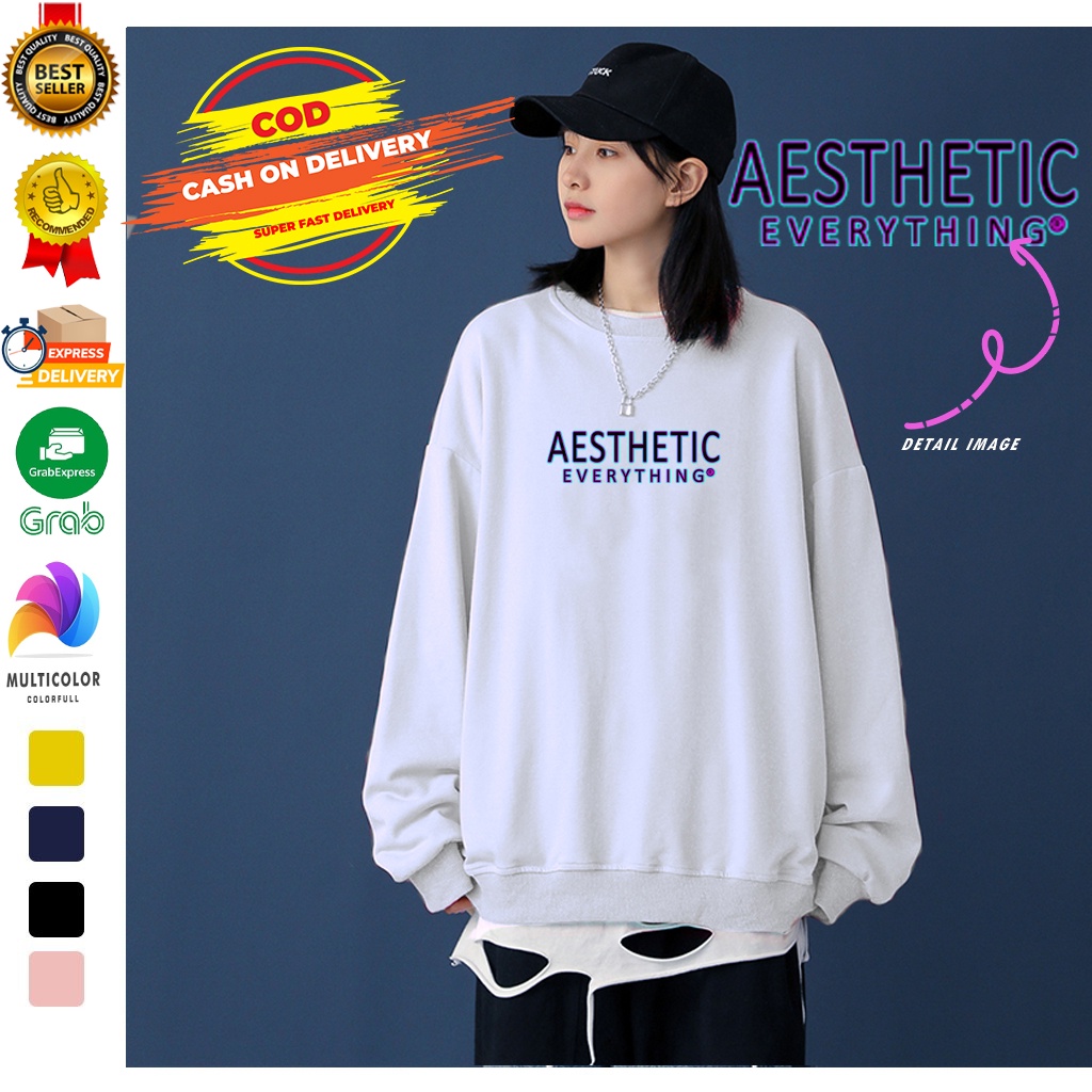 🅳🅵 SweaterAesthetic Everything | Sweater Wanita &amp; Pria Terbaru | Dhea Fashion