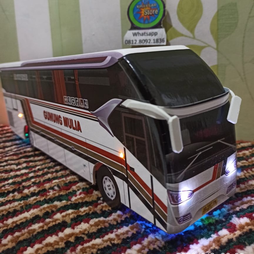 miniatur bus bis SR2 GUNUNG MULIA PLUS LAMPU