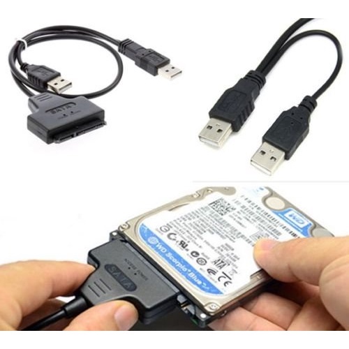 Kabel Converter USB 2.0 to SATA HDD / SSD, konverter hardisk internal laptop usb 2.0 to SATA Hardisk