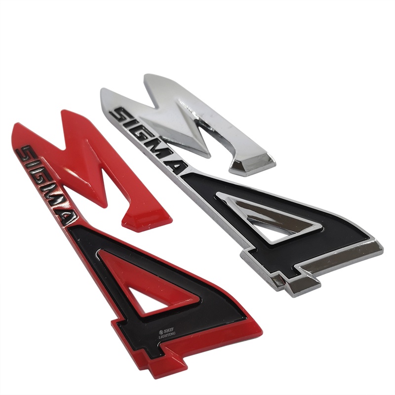 1pc Stiker Emblem Logo SIGMA Bahan ABS Untuk Mobil Mitsubishi SIGMA E4