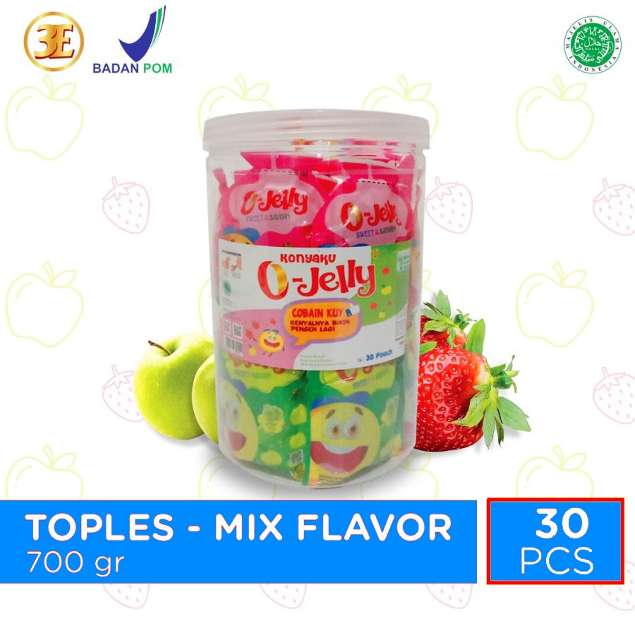 

O-Jelly Ojelly Konnyaku Jelly - Toples Mix Flavor - orange mango