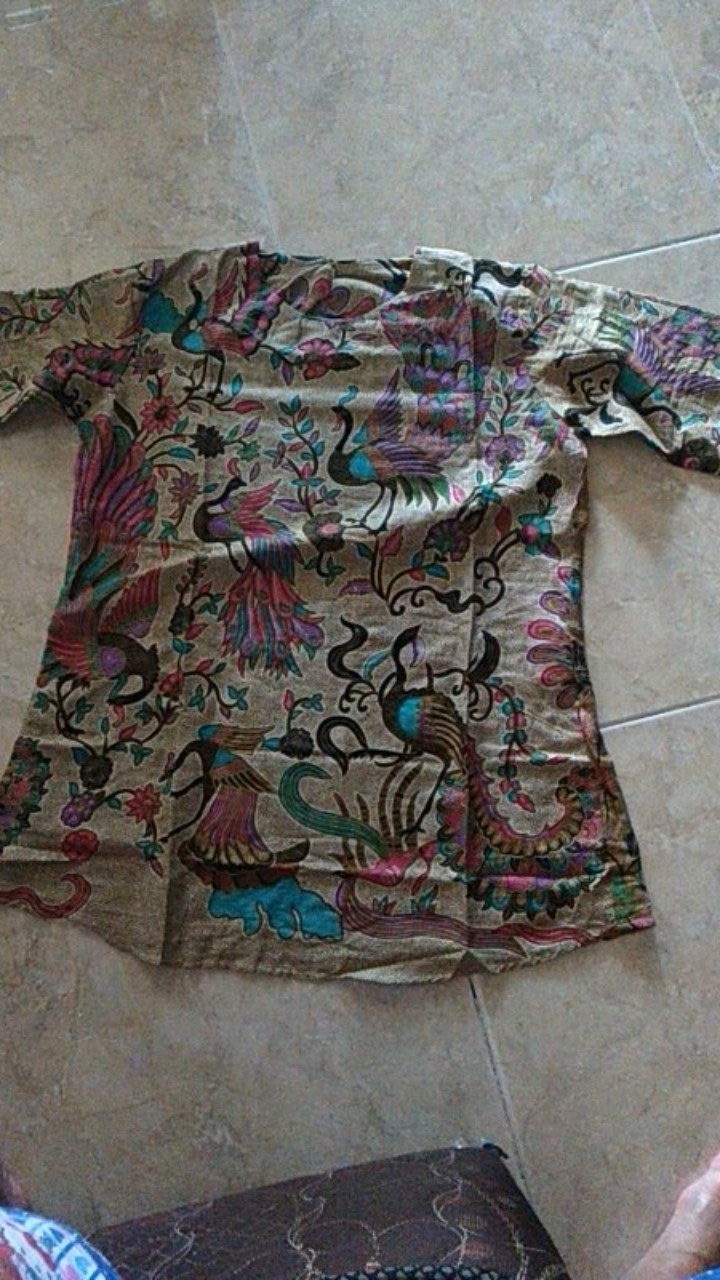 Dt Collection -atasan Blouse Batik  Cewek Tenun Sarimbit Motif Merak
