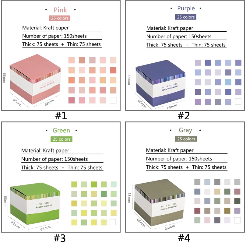 150 Lembar  Note Warna Macaron Bahan Kertas Untuk Dekorasi Diary