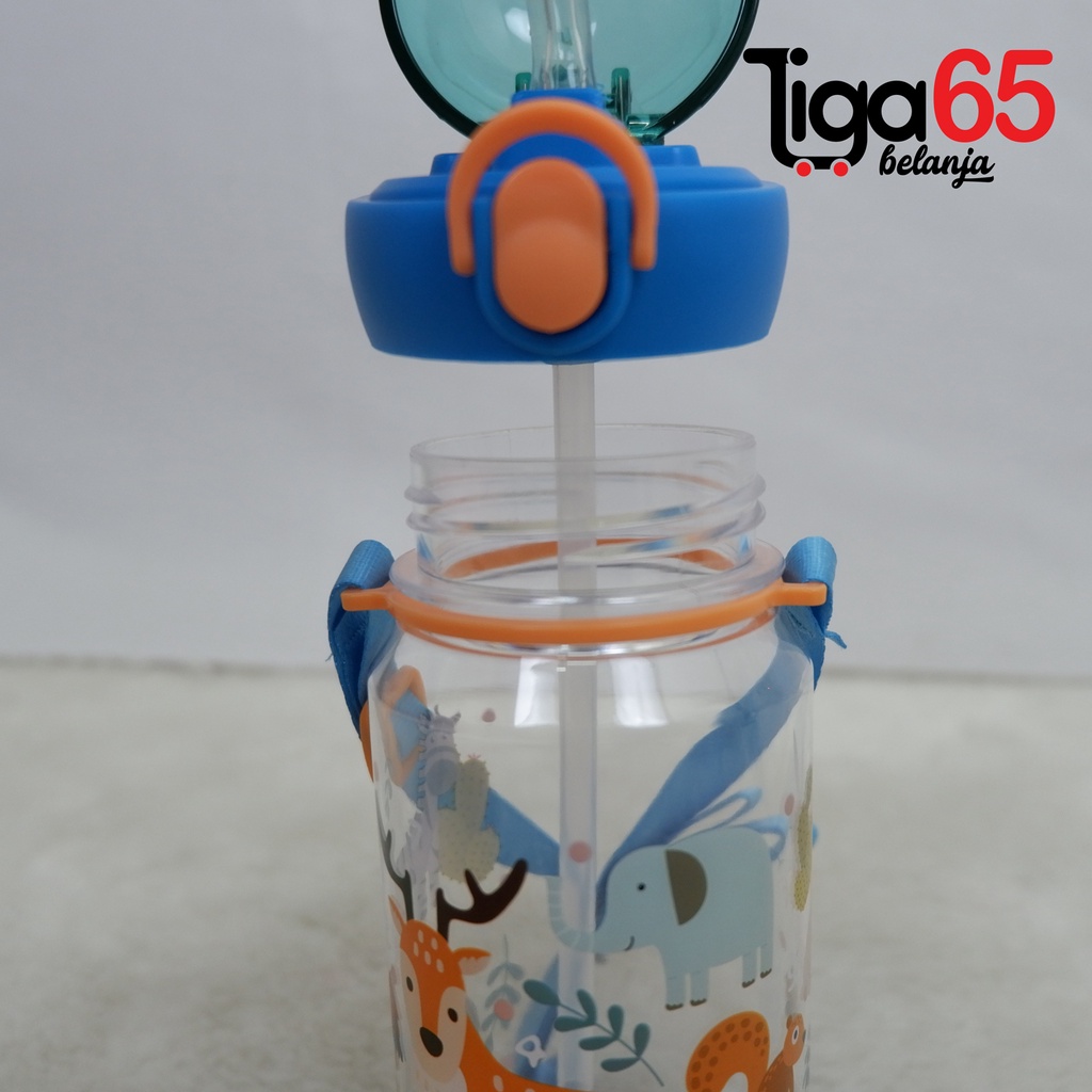 365 WATER BOTTLE #41085 Botol Minum Anak Karakter Fancy BPA Free Dengan Sedotan