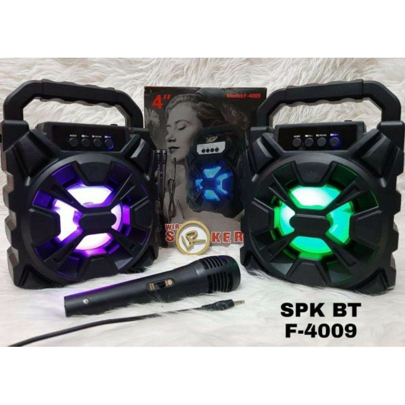 SPEAKER BLUETOOTH F-4009 + MIC SUARA SUPER BASS