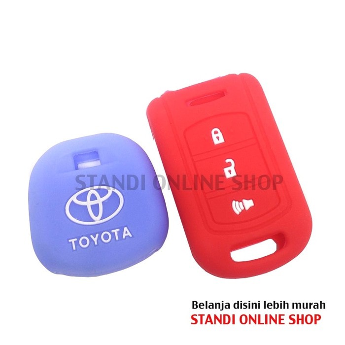 Kondom Kunci Sarung Remote Silikon Remote Cover Toyota New Rush Merah