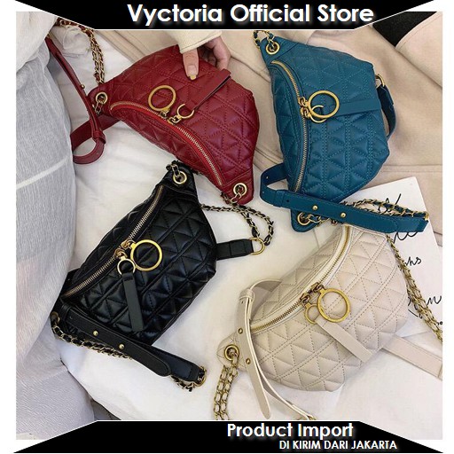 (COD) Vyctoria VOS2058 Tas Pinggang Wanita Waistbag Import Slingbag GT1613 BQ2653 LT1733 EL108 7064 2653 1733 1613 108