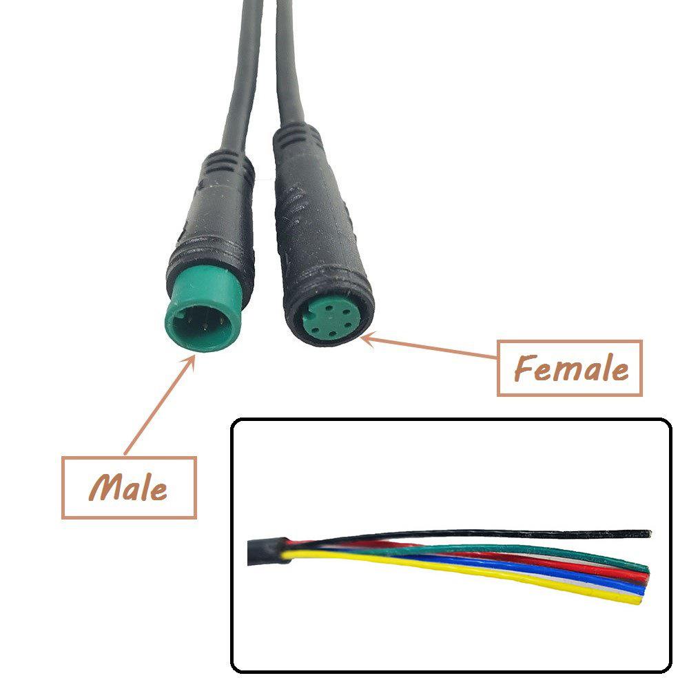 Agustina Kabel Konektor Ebike Modifikasi Aksesoris Sepeda Listrik Konversi Kabel Untuk E-Bike 2 3 4 5 6 Pin Base Connector Julet Basic Cable