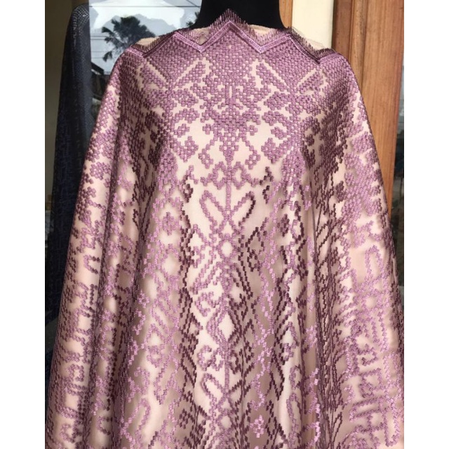 Tulle embroidery etnik premium/ kain brokat murah