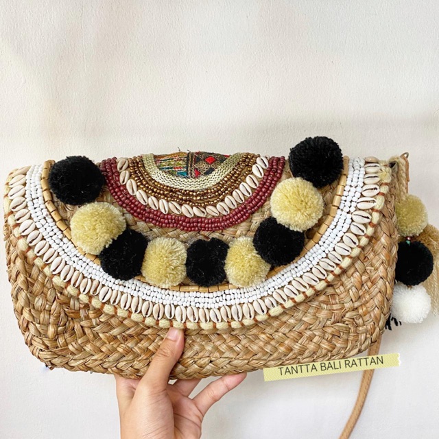 Tas selempang wanita/ tas anyam bali/ tas rotan bali/ handmade bag/ tas bohemian