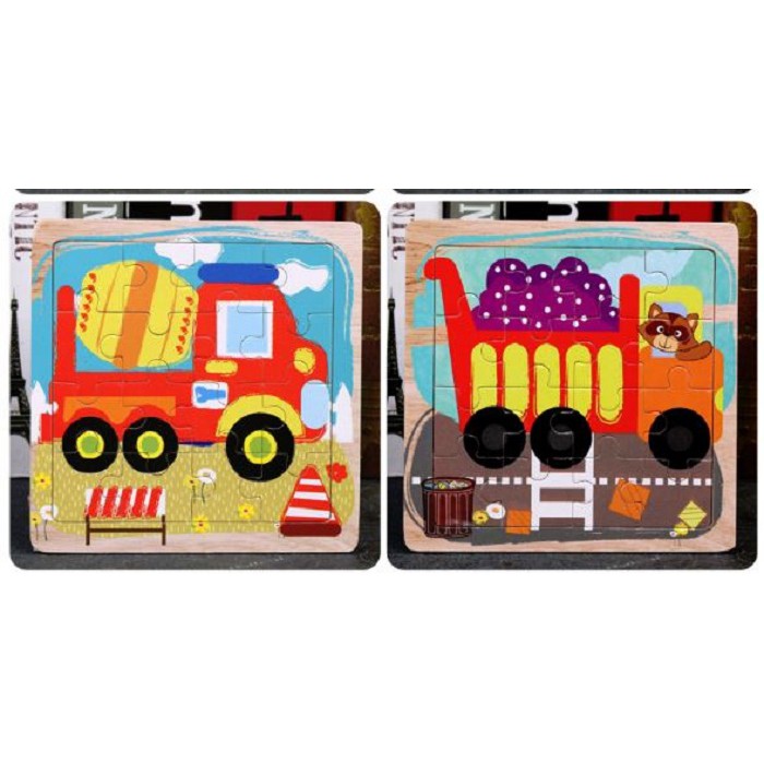 TweedyToys - Mainan Edukatif / Puzzle Kayu / Jigsaw Puzzle 16 Pcs Kecil