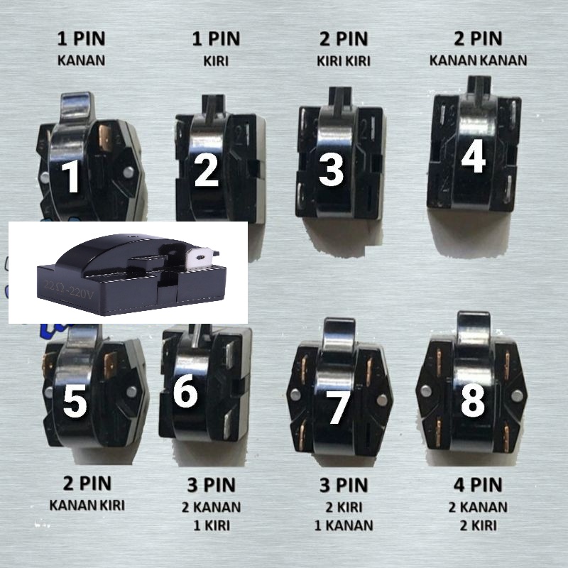 relay rilay PTC kulkas 1 2 3 4 pin