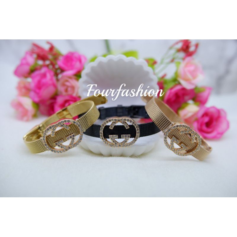 Fourfashion Liontin/Charm Xuping Mata Gelang Rantai/Sabuk/Jam Titanium GG Premium TH023