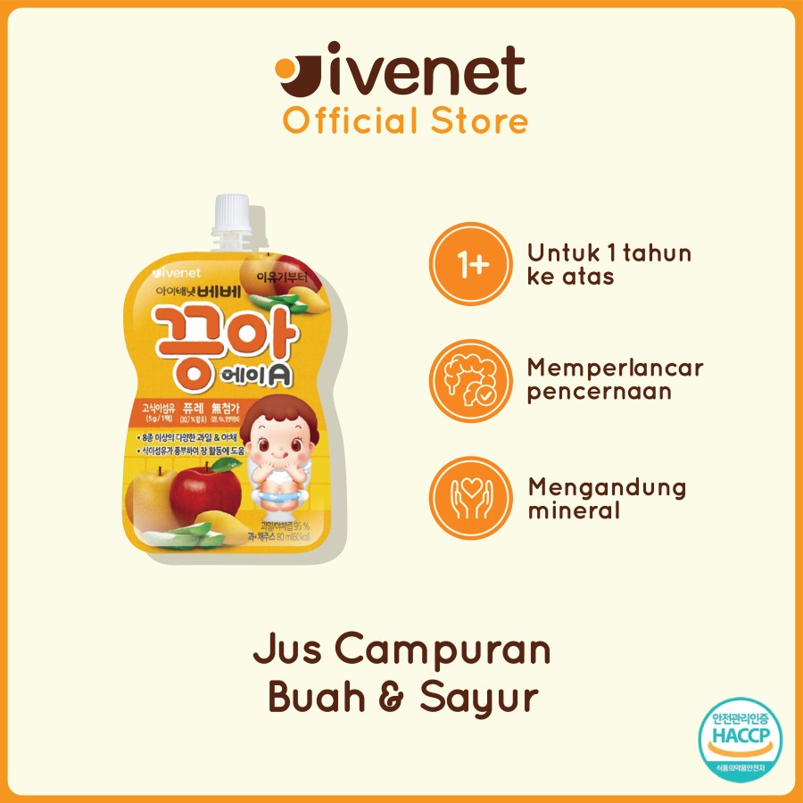 Ivenet Bebe Puree - Jus Buah Sehat Bayi dan Anak