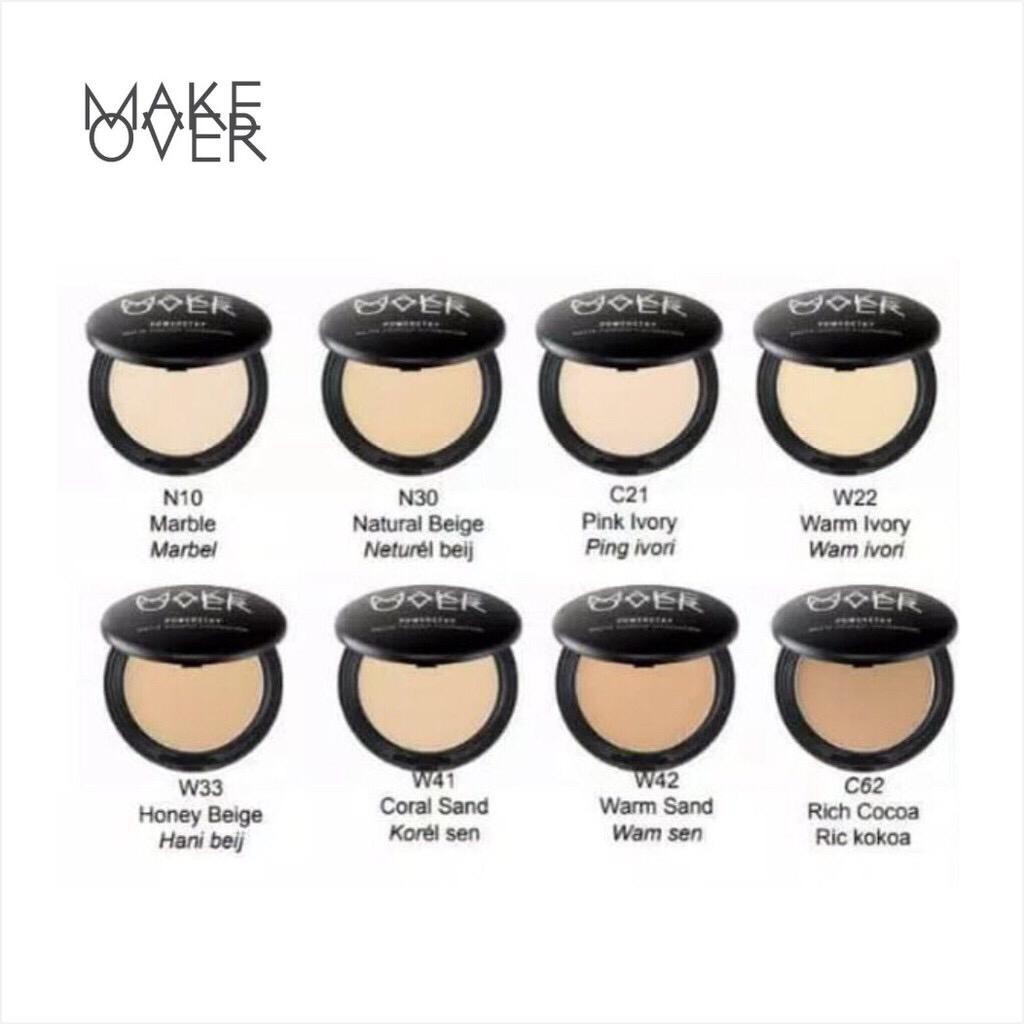 MAKE OVER Powerstay Matte Powder Foundation | Makeover Bedak Padat Compact Powder by AILIN