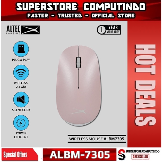 Mouse Wireless Altec Lansing ALBM-7305 Peach| Altec ALBM7305 Peach