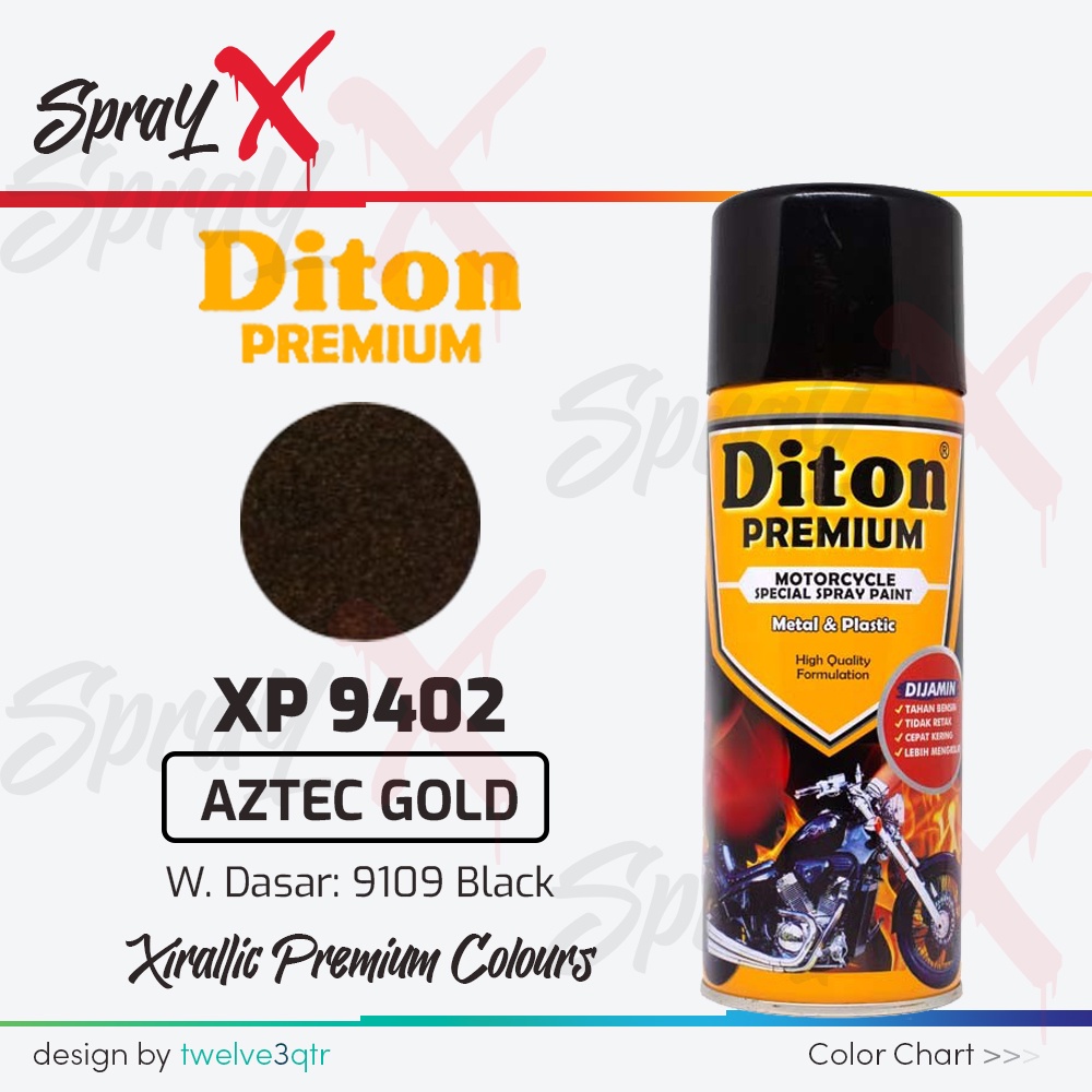 DITON PREMIUM XIRALLIC AZTEC GOLD XP 9402 / XIRALIC KUNING #XP9402 400ML - CAT SEMPROT